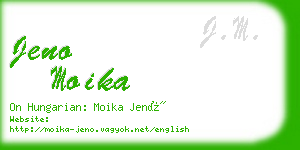 jeno moika business card